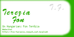 terezia fon business card
